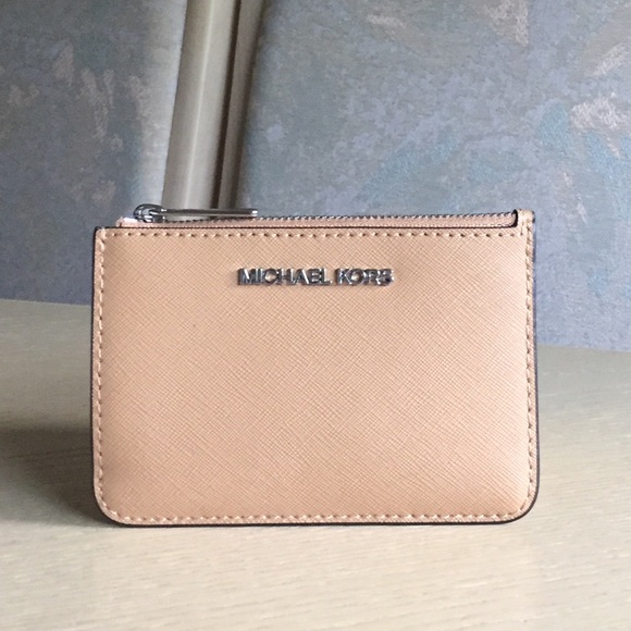 Michael Kors Peanut Leather ID Coinpouch - Picture 1 of 7